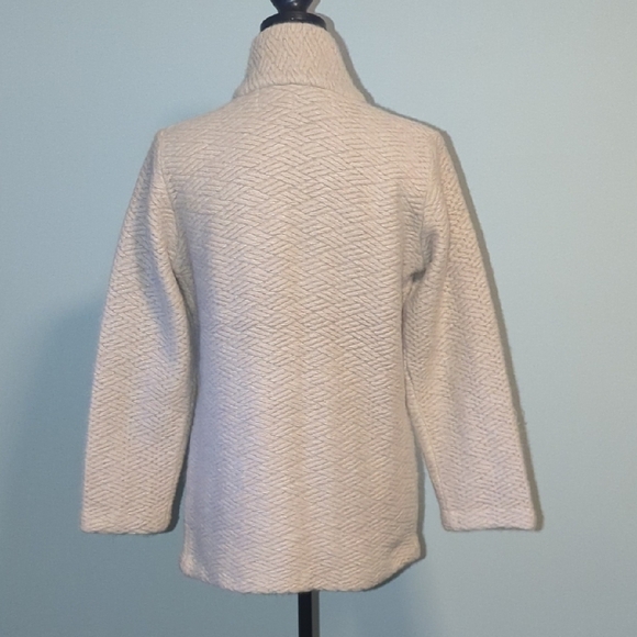 NWT Vintage 1950s Cream Cowl Neck Sweater with Textured Knit - Picture 4 of 8